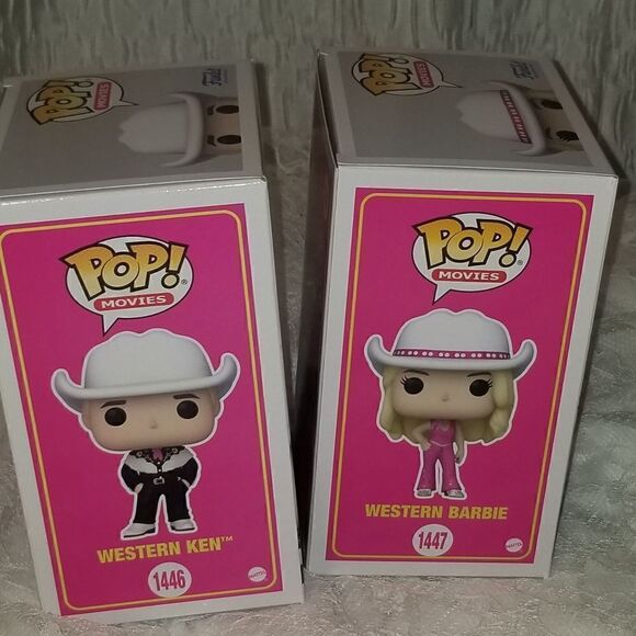 Funko Pop! Barbie the Movie Lot: Western Barbie 1447 Western Ken 1447 in new con - Picture 2 of 5
